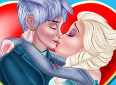 Frozen Elsa e Jack Beijo do Amor
