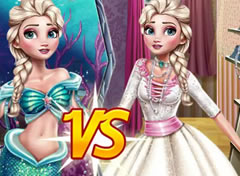 Frozen Elsa Sereia vs Princesa